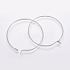 316 Surgical Stainless Steel Hoop Earrings Findings STAS-K146-039-45mm-0.8-1