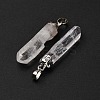Natural Quartz Crystal Pointed Pendants G-M006-M03-2
