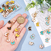 Alloy Enamel Butterfly Shoelace Charm Decoration PALLOY-NB00002-3