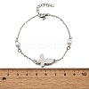 304 Stainless Steel Butterfly Link Bracelets BJEW-C098-01D-P-5