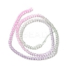Transparent Gradient Color Glass Beads Strands GLAA-H021-01B-02-4
