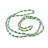 Electroplated Opaque Glass Beads Strands EGLA-L015-FR-B01-3