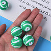 Opaque Striped Acrylic Beads MACR-S373-27C-07-5