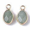 Natural Green Aventurine Pendants G-S359-014B-2