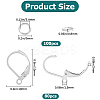 80Pcs 304 Stainless Steel Leverback Earring Findings STAS-SP0001-12-2