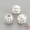 925 Sterling Silver Corrugated Beads LS-STER-S002-14-3mm-3