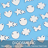 40Pcs 5 Style 201 Stainless Steel Charms STAS-DC0006-79-4