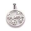 Non-Tarnish 304 Stainless Steel Pendants LS-STAS-N096-02P-1