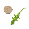 Glass Seed Beaded Gecko Pendants PALLOY-MZ01115-01-2