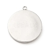 Tarnish Resistant 304 Stainless Steel Pendant Rhinestone Settings STAS-P312-16P-2