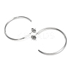 304 Stainless Steel Ring Stud Earrings EJEW-K295-01A-P-2
