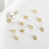 Brass with Cubic Zirconia Peg Bails KK-B087-13A-G-2