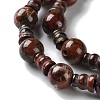Natural Brecciated Jasper 3-Hole Guru Beads Strands G-K149-56-4