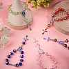 10Pcs 5 Colors Glass & Alloy Enamel Pendant Decoration HJEW-DR00076-4