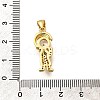 Rack Plating Brass Micro Pave Cubic Zirconia Pendants KK-L226-105G-3