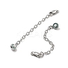 Brass Enamel ABS Imtation Pearl End with Chain KK-B129-27P-03-2