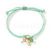 Handmade Adjustable Brass Cord Charm Bracelets OH6881-7-1