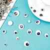 Black & White Plastic Wiggle Googly Eyes Buttons DIY Scrapbooking Crafts Toy Accessories KY-PH0001-12-2