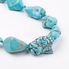 Natural Howlite Graduated Beaded Necklaces NJEW-P209-84B-4