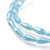 Electroplated Opaque Glass Beads Strands EGLA-L015-FR-B02-2