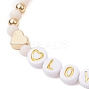 2Pcs 2 Styles Frosted Faceted Glass Beaded Stretch Bracelet Sets BJEW-JB10452-03-4