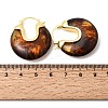 Brass Resin Hoop Earrings EJEW-P333-11C-G02-5