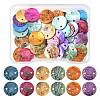 56Pcs 6 Colors Spray Painted Natural Akoya Shell Connector Charms BSHE-FS0001-12-1
