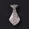 Natural Rose Quartz Pendants G-C243-03P-2