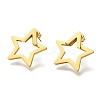 Ion Plating(IP) 304 Stainless Steel Hollow Star Stud Earrings EJEW-C118-06A-2
