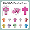60Pcs Spray Painted Alloy Slide Charms FIND-SC0015-87-2