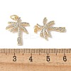 Brass Micro Pave Clear Cubic Zirconia Pendants KK-Q031-14G-3