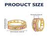 1 Pair Brass Micro Pave Cubic Zirconia Hoop Earrings EJEW-LP0004-84-2