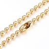 Vacuum Plating 304 Stainless Steel Ball Chain Necklaces Making MAK-I008-01G-B01-1
