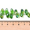 Electroplate Glass Faceted Teardrop Beads Strands EGLA-D014-19-1-2