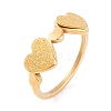 304 Stainless Steel Heart Finger Ring for Women RJEW-C086-10-G-1