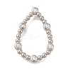 Rack Plating Brass Clear Cubic Zirconia Linking Rings KK-I716-26P-03-1