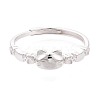 925 Sterling Silver Adjustable Finger Rings for Women STER-N016-141S-2
