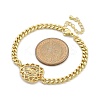 Brass Micro Pave Clear Cubic Zirconia Link Bracelets BJEW-Z082-03G-03-5
