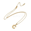 Ion Plating(IP) Initial Letter 304 Stainless Steel Pendant Necklaces NJEW-M199-01G-C-3