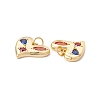 Rack Plating Brass Micro Pave Colorful Cubic Zirconia Pendants ZIRC-C040-37G-3
