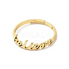 Ion Plating(IP) 304 Stainless Steel Word Adjustable Ring RJEW-L107-026G-2