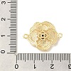 Brass Pave Glass Connector Charms KK-Z073-32G-05-3
