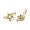 Rack Plating Brass Micro Pave Clear Cubic Zirconia Earring Hooks KK-A231-08G-2