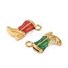 304 Stainless Steel Enamel Pendants STAS-I346-45G-03-3
