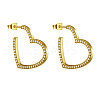 SHEGRACE Brass Micro Pave Grade AAA Cubic Zirconia Stud Earrings JE013A-X-1