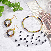 143Pcs 2 Sizes Natural Black Onyx(Dyed & Heated) Beads G-AR0005-03-5