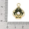 Rack Plating Alloy Enamel Pendants PALLOY-P309-06G-02-3