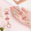Alloy Enamel Cherry Link Chains for Purse Chains PURS-WH0001-41-3