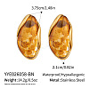 304 Stainless Steel Resin Teardrop Stud Earrings for Women RA7191-1-2