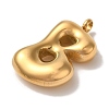 Ion Plating(IP) 304 Stainless Steel Pendants STAS-M017-08G-02-2